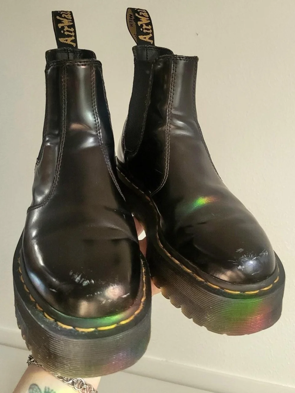 Dr. Martens Black Leather Quad Boot